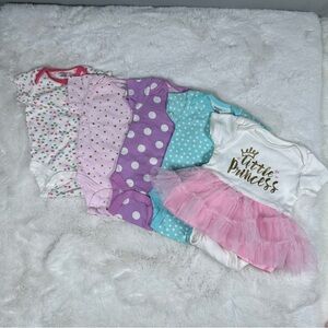 Gerber Baby Girl Assorted Bodysuits Bundled